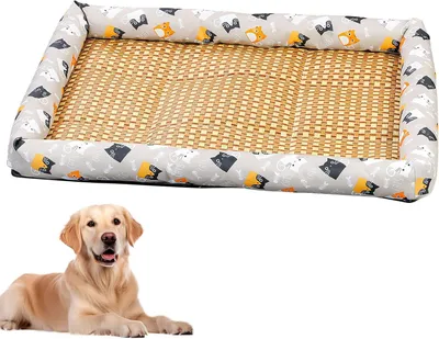 Produktbild von Hund Kühlmatte 2in1 Bett Waschbar Selbstkühlend rutschfest (A*L).