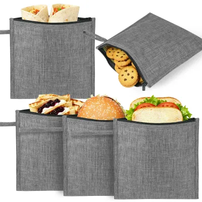 Wiederverwendbare Sandwichbeutel 4er-Set, isoliert, BPA-frei, 20x20 cm