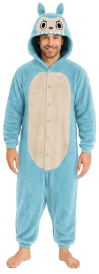 Produktbild von Monster Kostüm Herren Plüsch Blau Overall - L (52-54)