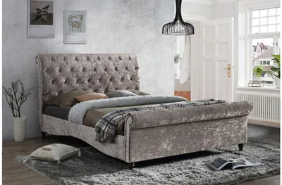 Produktbild von Luxus Chesterfield Knöpfe Betten Schlafzimmer Design Möbel Bett Doppel Hotel Neu