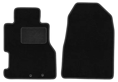 Produktbild von Velours-Fußmatten Vorne für Honda Civic VII 2001-2005 (3-drzwiowy hatchback/Coupé) – 2-tlg, Schwarz, passgenau – Wielganizator LUX