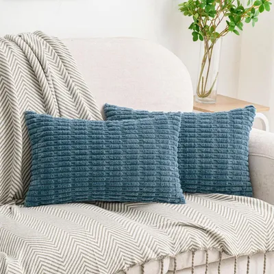 Produktbild von Kissenbezüge Gestreift 30 x 50 cm Blau 2er Set