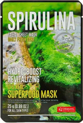 Produktbild von DERMAL Its Real Superfood Maske Spirulina Gesichtsmaske 25ml