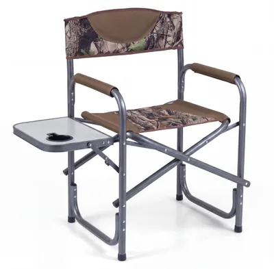 Produktbild von KOMFOTTEU Regiestuhl klappbar, Campingstuhl mit Seitentisch, Getränkehalter & Metallrahmen, bis 180 kg belastbar, tragbarer Klappstuhl für Picknick, Camping & Anglen, 82 x 46 x 88 cm