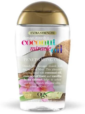 Image de OGX Coconut Miracle Oil : huile pénétrante pour cheveux secs, extra forte, 100 ml