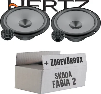 Produktbild von Hertz K 165 - KIT - 16,5cm Lautsprecher Komposystem - Einbauset passend für Skoda Fabia 2 5J Front Heck - justSOUND