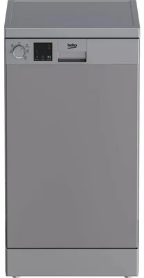 Produktbild von Beko DVS05030S, Freistehend, Single (45 cm breit), Silber, Silber, Drehregler, Korb