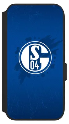 Produktbild von NIVOCASE Klapphülle für Samsung Galaxy A54 5G  Handyhülle aus Kunst Leder NIVOflip schwarz FC Schalke 04 Offizielles Lizenzprodukt Schalke 04