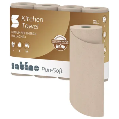 Obrázok produktu pre Satino by wepa 175891 Satino by wepa Küchenrollen PureSoft 3-lagig, 4 Rollen
