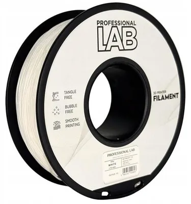 Produktbild von TPU-Filament „White“ von Prof. Lab, 1,75 mm, 1000 g, für 3D-Drucker