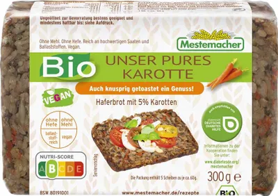 Produktbild von Unser Pures Haferbrot - Karotte 300g | MESTEMACHER