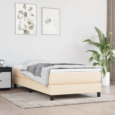 Produktbild von The Living Store Boxspringbett Creme 100x200 cm Stoff