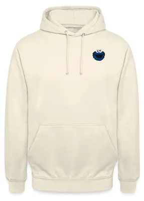 Produktbild von Spreadshirt Sesamstraße Stick Krümelmonster Uni Hoodie, S, Vanille-Milchshake