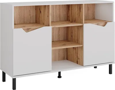 Produktbild von Kommode Vicco Marelle Weiß/Artisan 120 x 81.3 cm mit 2 Türen, Model 57849