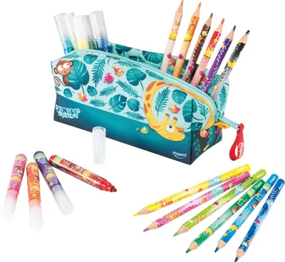 Productafbeelding van Maped 984732, Maped Etui "JUNGLE fever", gevuld, 24-delig
