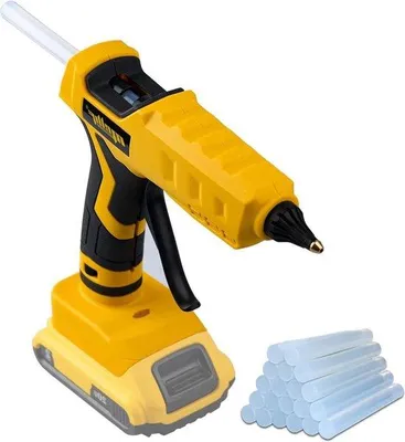 Zdjęcie produktu dla Bezprzewodowy pistolet do kleju na gorąco o mocy 100 W, zasilany akumulatorem litowo-jonowym 18 V XR – pełnowymiarowe sztyfty 11 mm
