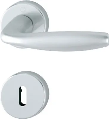 Produktbild von Hoppe New York Rosettengarnitur F1 Aluminium Natur 1810/42KV/42KVS, OB Ovalbart