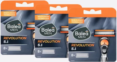 Zdjęcie produktu dla 3 x Balea MEN - żyletki Revolution 5.1 (3 x opakowanie 8 szt.)