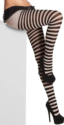Produktbild von Boland Strumpfhose schwarz weiß gestreift OS