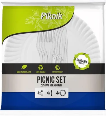 Produktbild von ECO Picknick-Set Teller, Messer, Gabel Kuchcik 4111