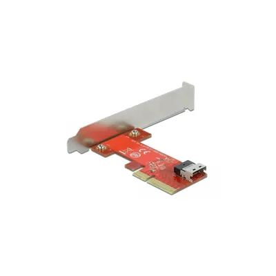 Produktbild von DeLOCK PCI Express x4 Karte zu 1 x intern SFF-8654 4i NVMe - Low Profile Formfaktor, PCIe, PCIe 3.0, China, 64 Gbit/s, Windows 10, Windows 8.1, Box