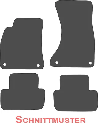 Obrázek produktu pro Podlahové koberečky vhodné pro Audi A4 S4 RS4 S-Line B8 Allroad A5 (2008-2015) Sportback Prémiové velurové koberečky 4-dílné dvojité prošívání RS Design