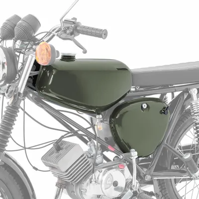 Immagine prodotto di Serbatoio / serbatoio benzina per Simson S51 / S50 / S70 con copertura laterale verde oliva