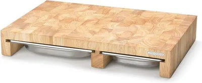 Produktbild von Famanu Schneidebrett aus Holz - 3 Edelstahl-Schubladen - 525 x 342 x 94 cm