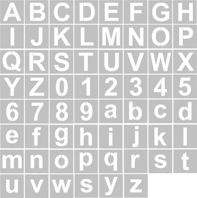 Produktbild von 62pcs 5 Inch Letter and Number Stencils Reusable Washable Alphabet Stencils Environment-friendly PET Art Craft Templates for Painting On Wood Fabric Wall Door Decor Home Sign