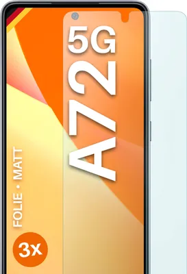 Produktbild von moex® 3x Schutzfolie kompatibel mit Samsung Galaxy A72 5G - Displayschutzfolie Anti Reflex Folie, Matt