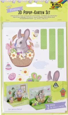 Produktbild von folia 3D PopUp Karten-Bastelset "Frühling"