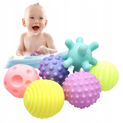 Produktbild von Hencz Toys Sensorikbälle für Babys, 6 Stück, Verschiedene Texturen