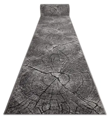 Image de Tapis de couloir SILVER Tronko Arbre Bois gris 120cm gris 120x420 cm