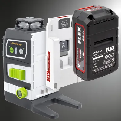 Immagine prodotto di Laserliner Kreuzlinien-Laser Multi-18V-Serie + PowerAdapter Flex