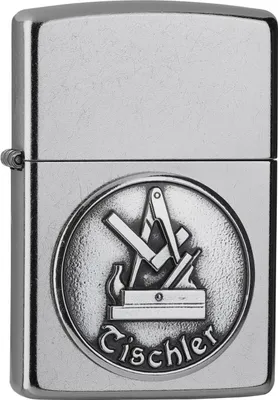Produktbild von Zippo Feuerzeug Tischler Emblem Zunftwappen Chrom Sturmfeuerzeug Benzin Geschenkbox