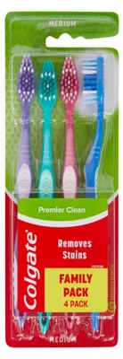 Zdjęcie produktu dla Colgate Szczoteczka Premier Clean Średnia 4-Pack