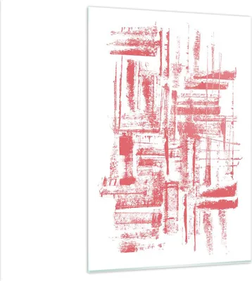 Produktbild von Bilder auf glas - Einteilig - Rot Textur Muster - 80x120cm - Glasbilder - Wandbilder - Bilder - zum Aufhängen bereit - Wanddekoration aus Glas - Glas Bilder - Wandbild auf Glas - GPA80x120-5048
