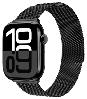 Produktbild von arktisband Apple Watch Milanaise Loop Armband 42/41/40/38 mm Schwarz Edelstahl