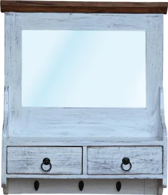 Produktbild von Shabby Chic Spiegelschrank aus Altholz
