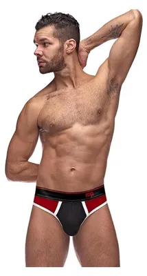 Produktbild von Panel Thong – Size S/M – Black and Red