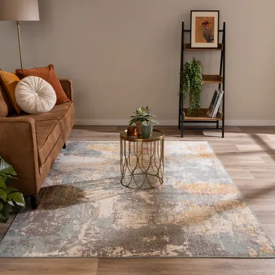 Produktbild von Volero - Moderner Teppich - Bush Türkis Creme - 200x290 cm - Wohnzimmer, Esszimmer, Schlafzimmer - Klassik, Industrielle, Modern