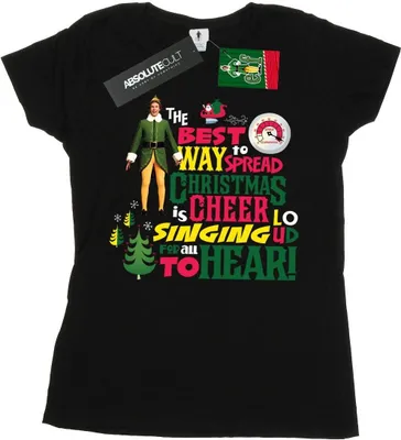 Produktbild von Elf - "Christmas Cheer" T-Shirt für Damen BI19026 (XXL) (Schwarz)