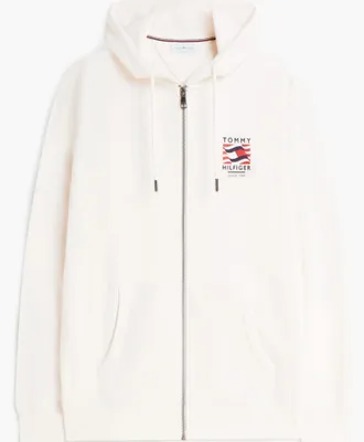 Produktbild von TOMMY HILFIGER MW0MW43382 RWB BOX FLAG TR FULL ZIP Weiß