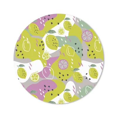 Produktbild von MuchoWow® Mauspad Mousepad Sommer - Zitronen - Flecken 20x20 cm - Mousepads - Maus Mat - Pad - Mausunterlage - Schreibtischmatte
