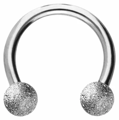 Produktbild von Ohrpiercing, Nasenpiercing, Septum Piercing Chirurgenstahl Hufeisenring DIAMANTOPTIK Silber Innendurchmesser: 10mm + Stabstärke: 1,6mm