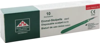Produktbild von Einmal-Skalpell Nr.12, einzeln verpackt, 10 Stk./Box