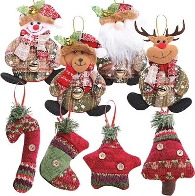 Produktbild von Weihnachtsschmuck Set - 8 Stück DIY Dekorationen für Haus und Weihnachtsbaum