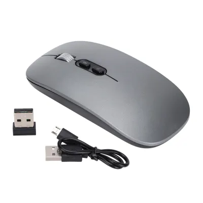 Obrázek produktu pro Kabellose AI Maus 1600 DPI – optische Funkmaus mit Spracheingabe & Übersetzungsfunktion für Laptop, PC & Büro, Grau