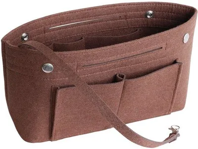 Immagine prodotto di Borsa organizer in feltro, multifunzionale, piccola, marrone