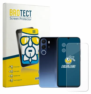 Produktbild von BROTECT Schutzglas für realme C100x (Display+Kamera) Schutzfolie Panzer Folie Glas Display Schutz klar